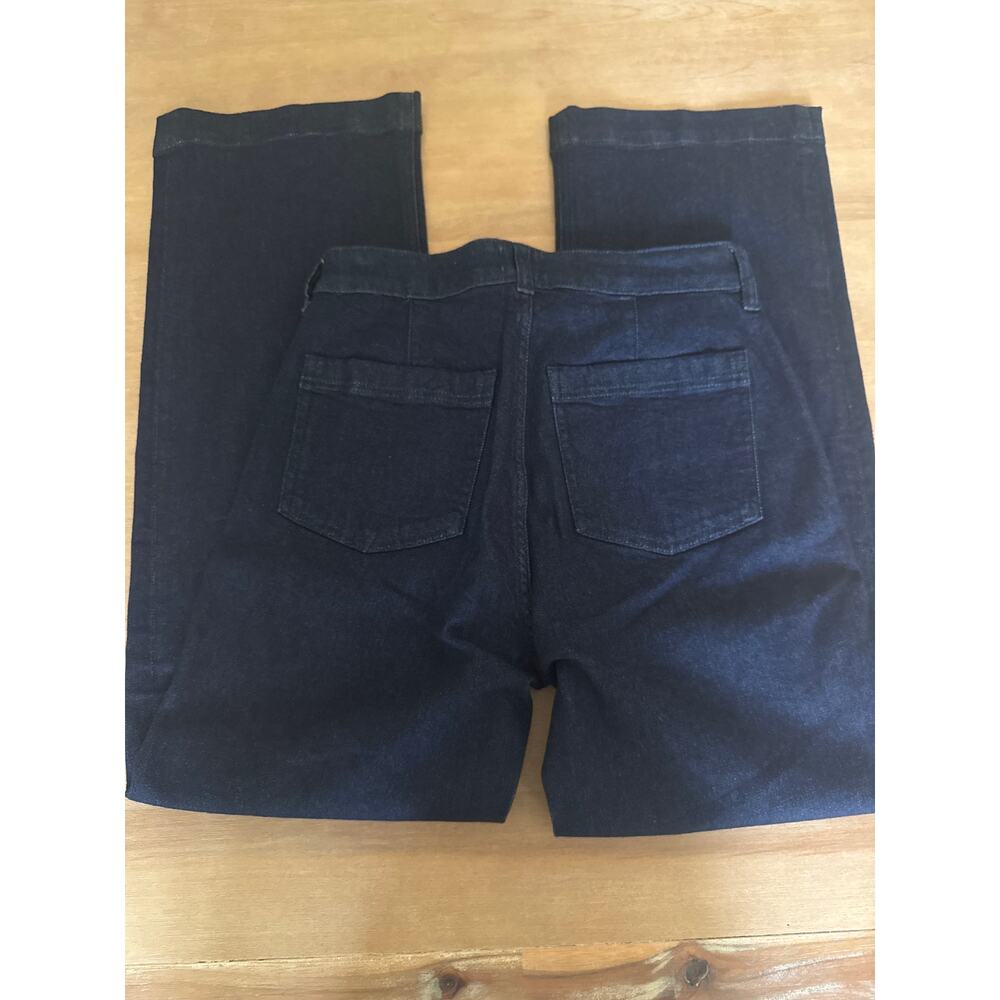 J. Crew Women’s High Rise Wide Leg Trouser Jean 27 Dark Wash - Picture 6 of 8